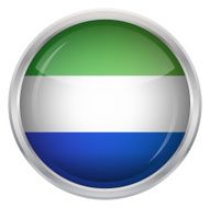 Glossy Button - Flag of Sierra Leone N4