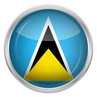 Glossy Button - Flag of Saint Lucia N4