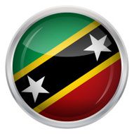 Glossy Button - Flag of Saint Kitts and Nevis N3