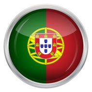 Glossy Button - Flag of Portugal N3