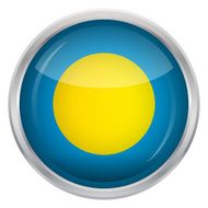 Glossy Button - Flag of Palau N4