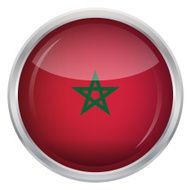 Glossy Button - Flag of Morocco N4