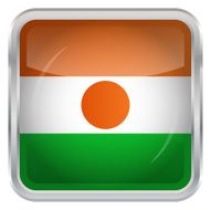 Glossy Button - Flag of Niger N3
