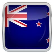 Glossy Button - Flag of New Zealand N2