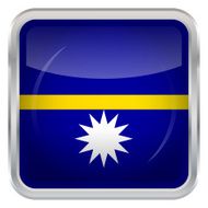 Glossy Button - Flag of Nauru N3