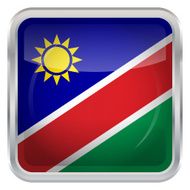 Glossy Button - Flag of Namibia N3
