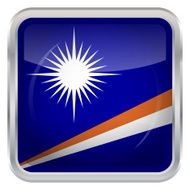 Glossy Button - Flag of Marshall Islands N3
