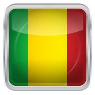 Glossy Button - Flag of Mali N2