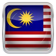 Glossy Button - Flag of Malaysia N3