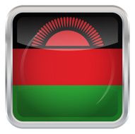 Glossy Button - Flag of Malawi N3
