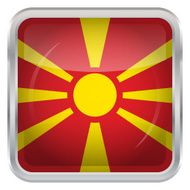 Glossy Button - Flag of Macedonia N2
