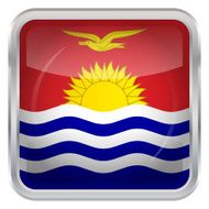 Glossy Button - Flag of Kiribati N3