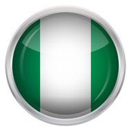 Glossy Button - Flag of Nigeria N2