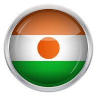 Glossy Button - Flag of Niger N4