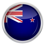 Glossy Button - Flag of New Zealand N3