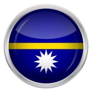 Glossy Button - Flag of Nauru N4
