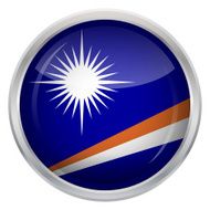 Glossy Button - Flag of Marshall Islands N4