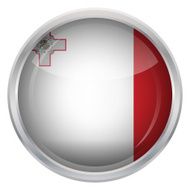 Glossy Button - Flag of Malta N4