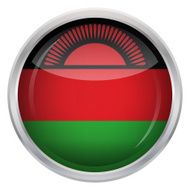 Glossy Button - Flag of Malawi N4