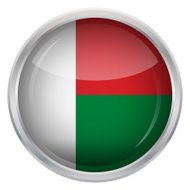 Glossy Button - Flag of Madagascar N4