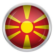 Glossy Button - Flag of Macedonia N3