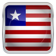 Glossy Button - Flag of Liberia N3