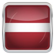 Glossy Button - Flag of Latvia N3
