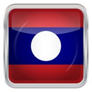 Glossy Button - Flag of Laos N2