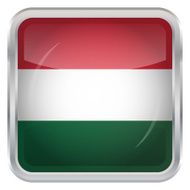 Glossy Button - Flag of Hungary N2