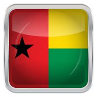 Glossy Button - Flag of Guinea Bissau N3