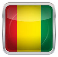 Glossy Button - Flag of Guinea N2