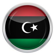 Glossy Button - Flag of Libya N3