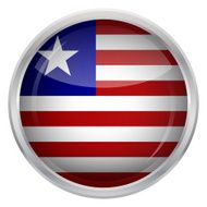 Glossy Button - Flag of Liberia N4