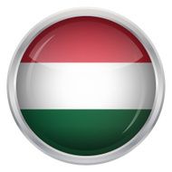 Glossy Button - Flag of Hungary N3