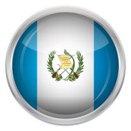 Glossy Button - Flag of Guatemala N4