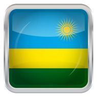 Glossy Button - Flag of Rwanda N3