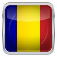 Glossy Button - Flag of Romania N3
