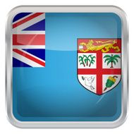 Glossy Button - Flag of Fiji N3
