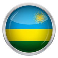 Glossy Button - Flag of Rwanda N4