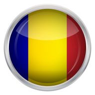 Glossy Button - Flag of Romania N4