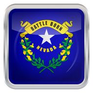 Glossy Button - Flag of Nevada N3