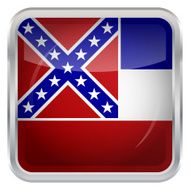 Glossy Button - Flag of Mississippi N2