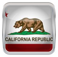 Glossy Button - Flag of California N3