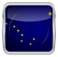 Glossy Button - Flag of Alaska N3