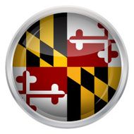 Glossy Button - Flag of Maryland N3