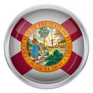 Glossy Button - Flag of Florida N4