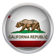 Glossy Button - Flag of California N4