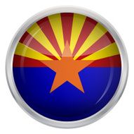 Glossy Button - Flag of Arizona N2