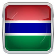 Glossy Button - Flag of Gambia N2