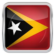 Glossy Button - Flag of East Timor